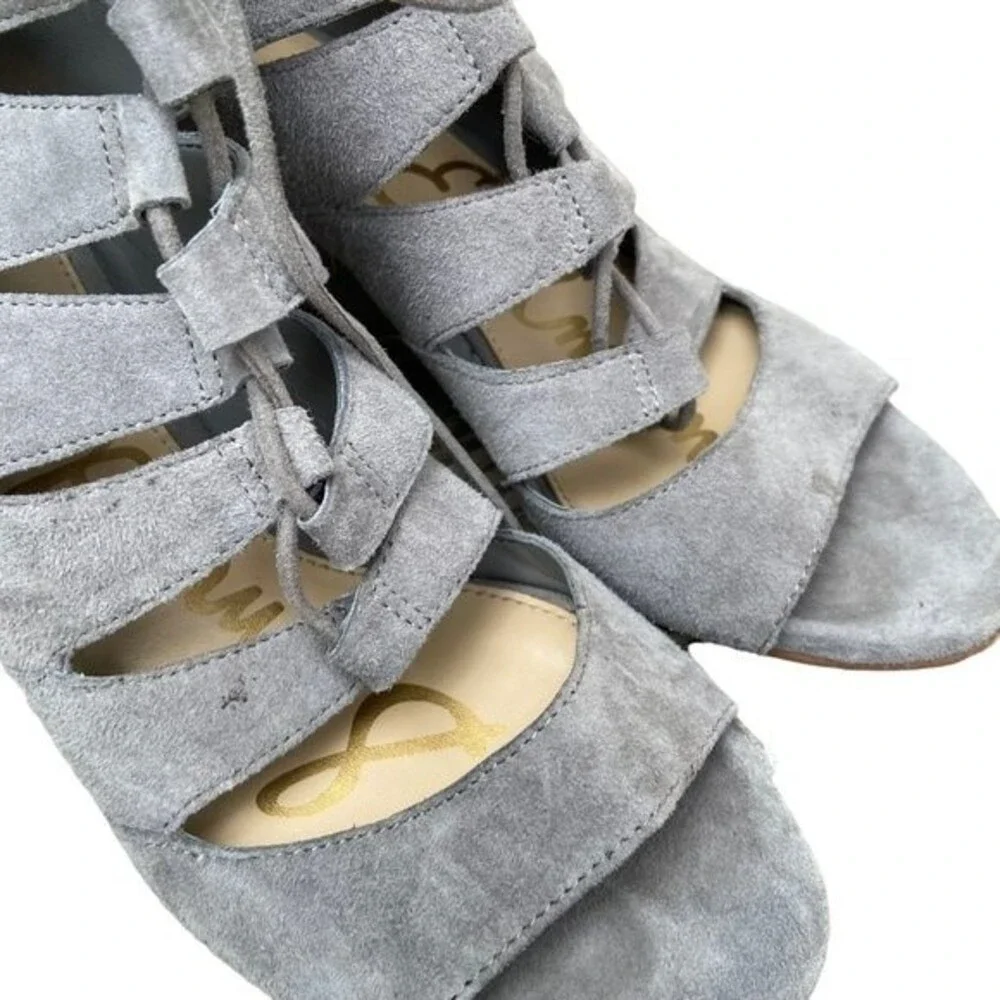 Sam Edelman Santina Lace up Suede Wedge